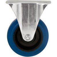 Rueda fija ø 10 cm con pletina azu