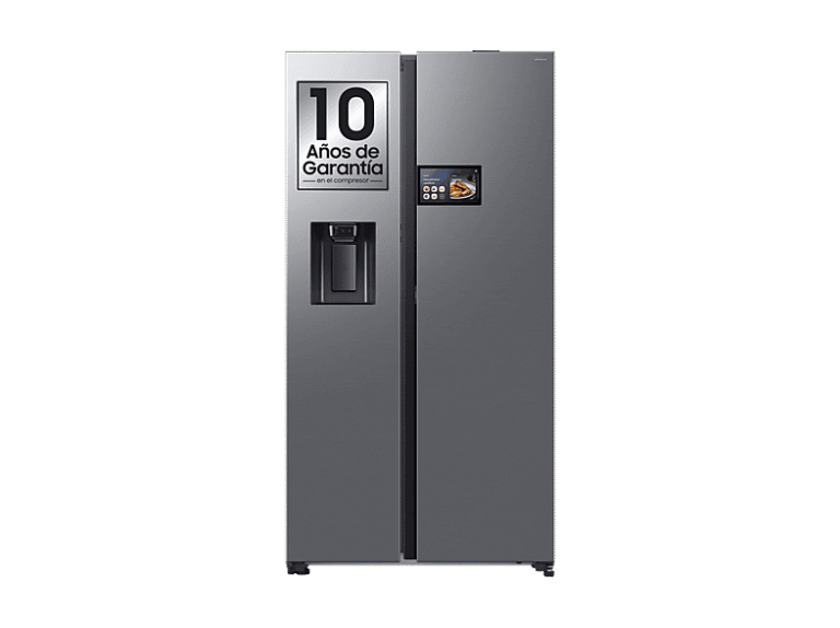 Samsung Frigorífico americano - Samsung Bespoke AI RS90F64EETEF, Mono Cooling, No Frost, 178.4 cm, 621 l, Dispensador de agua y hielo, Balda Botellero