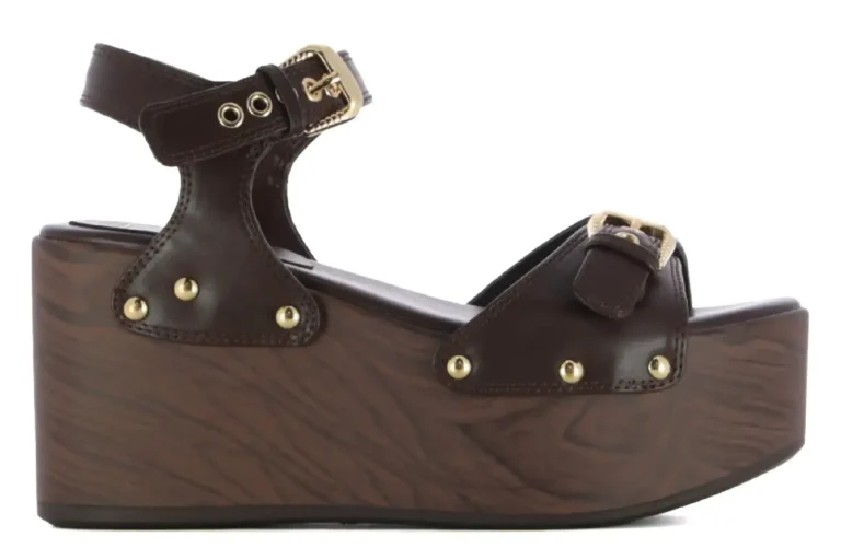 Sandalias marrones de cuña mujer FLORE Yuu Jou