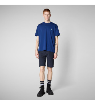 Save The Duck para hombre. Camiseta Caius azul (XL), Casual, Algodón, Manga corta