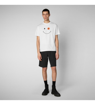 Save The Duck para hombre. Camiseta Darlan blanco (XXL), Casual, Algodón, Manga corta