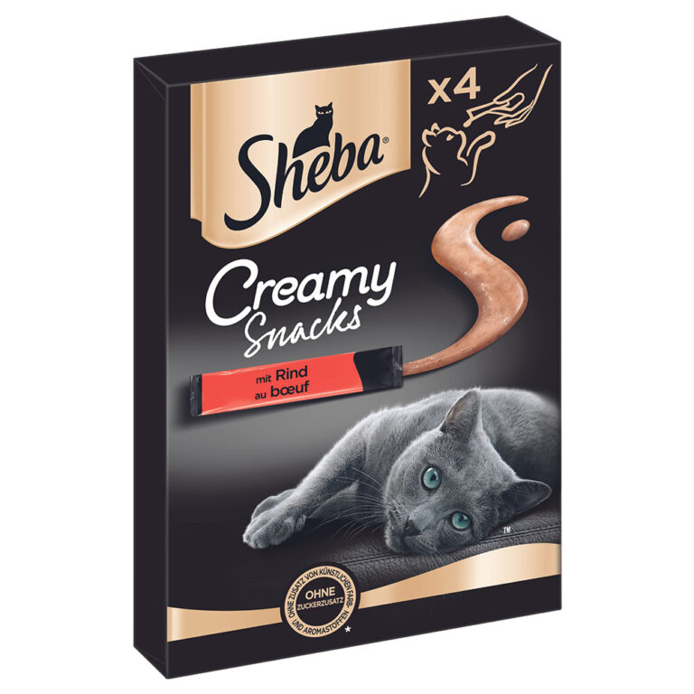 Sheba Creamy snacks para gatos - 40 x 12 g Vacuno