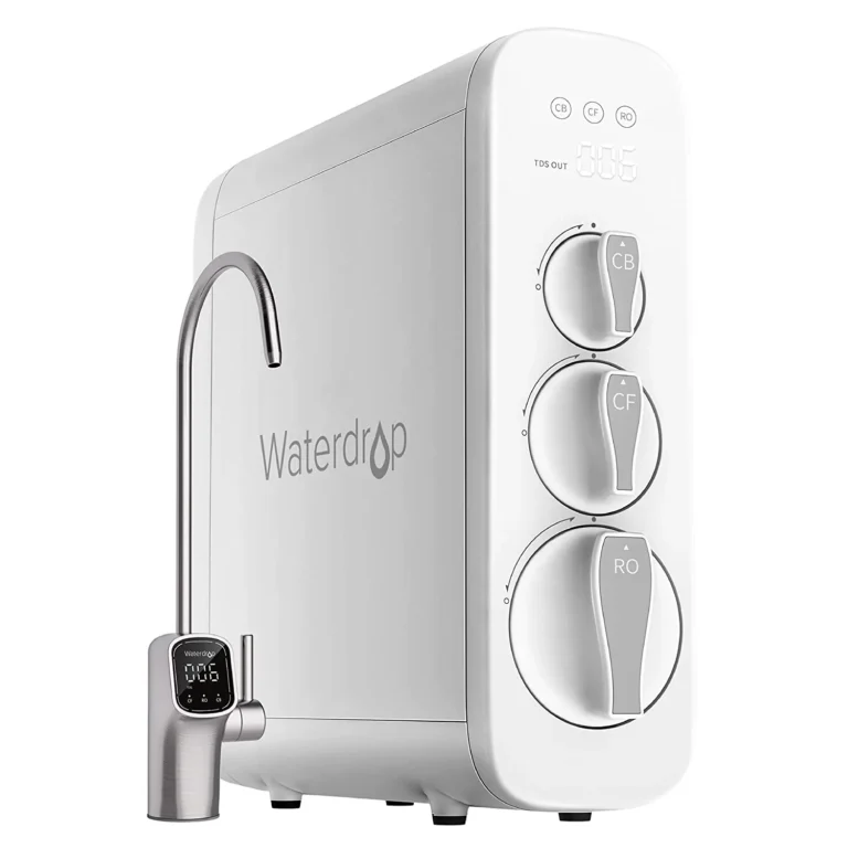 Sistema de Ósmosis Inversa G3P800 Waterdrop, 800 GPD, sin Tanque con Grifo Inteligente LED