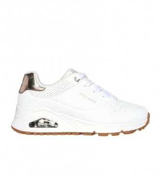 Skechers para mujer/niña. 310545L Zapatillas Uno Gen1 Shimmer Away blanco (28), 3 a 5cm, Cordones, Casual, moda infanti