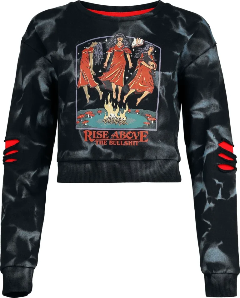 Steven Rhodes Sudadera Fun de Steven Rhodes - Rise Above the Bullshit - S XXL - para Mujer - azul/negro