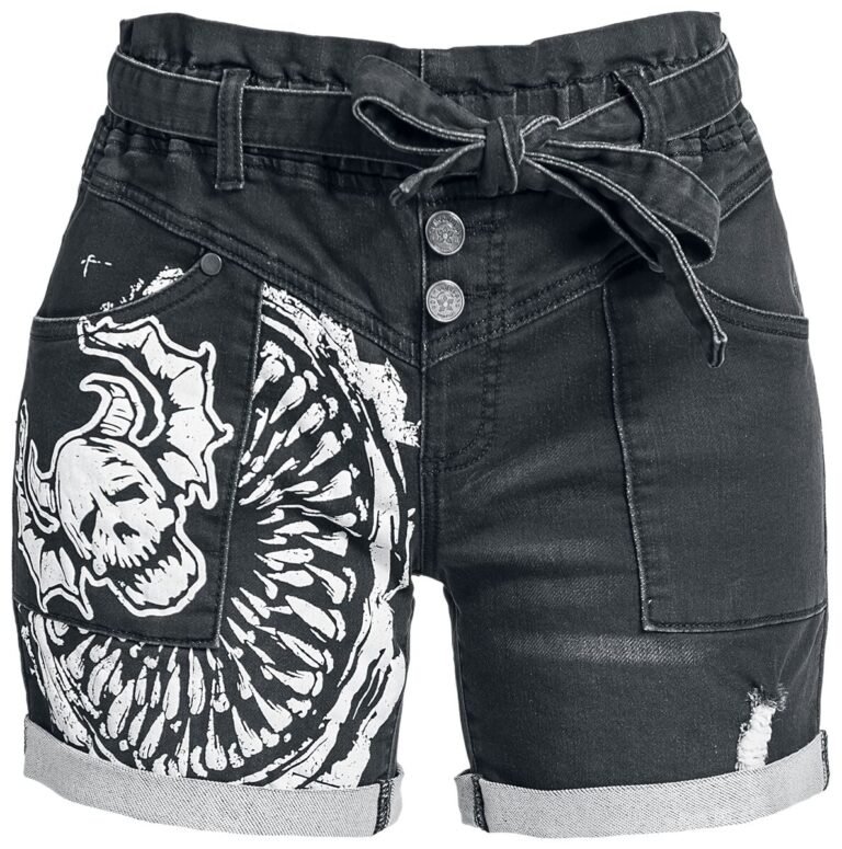 Stranger Things Pantalones cortos de Stranger Things - Hellfire Club - 27 31 - para Mujer - Denim oscuro