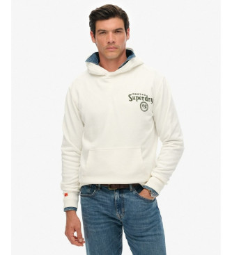 Superdry para hombre. M2014390A Sudadera Tokyo Narrative blanco (S), Casual, Algodón