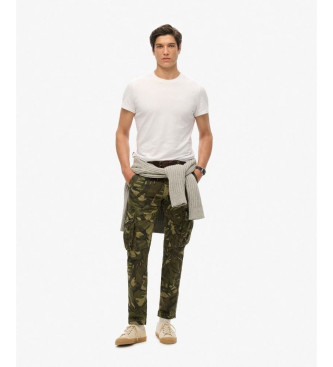 Superdry para hombre. M7011132A Pantalón cargo Core camuflaje verde (29), Casual, Algodón