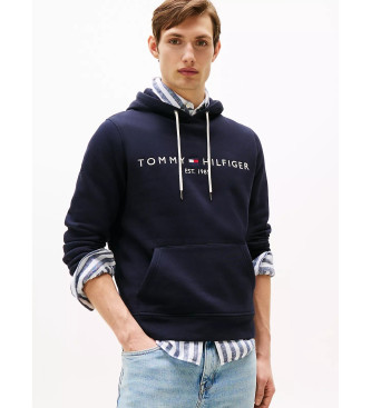 Tommy Hilfiger para hombre. MW0MW10752 Sudadera Core Logo marino (L), Casual, Poliéster, Manga larga, Algodón Orgánico