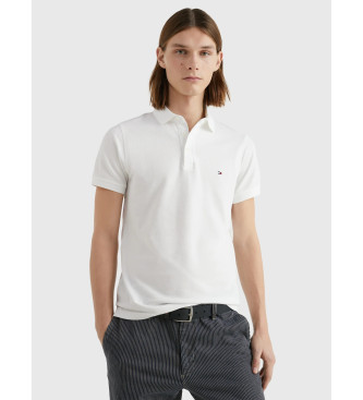 Tommy Hilfiger para hombre. MW0MW17771 Polo 1985 Slim blanco (L), Casual, Manga corta, Algodón Orgánico, Sostenible