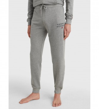 Tommy Hilfiger para hombre. UM0UM02880 Pantalón jogger bajo Elástico gris (XXL), Casual, Algodón, Sostenible