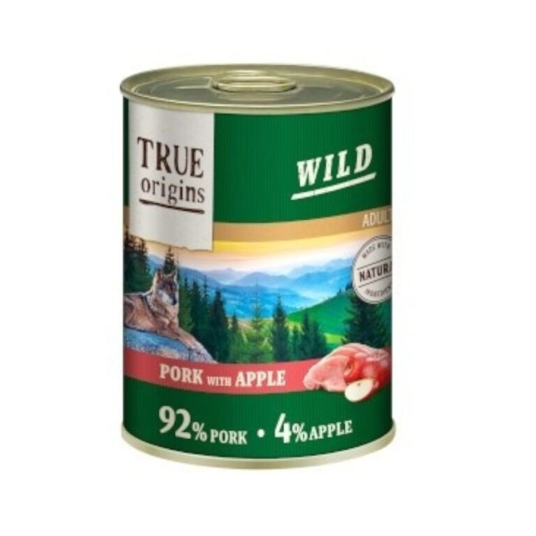 True Origins 24 latas x 400 g True Origins Wild Adult Cerdo y Manzana lata para perros ¡Pack ahorro!