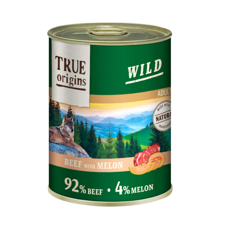True Origins 24 latas x 400 g True Origins Wild Adult Ternera y Melón lata para perros ¡Pack ahorro!