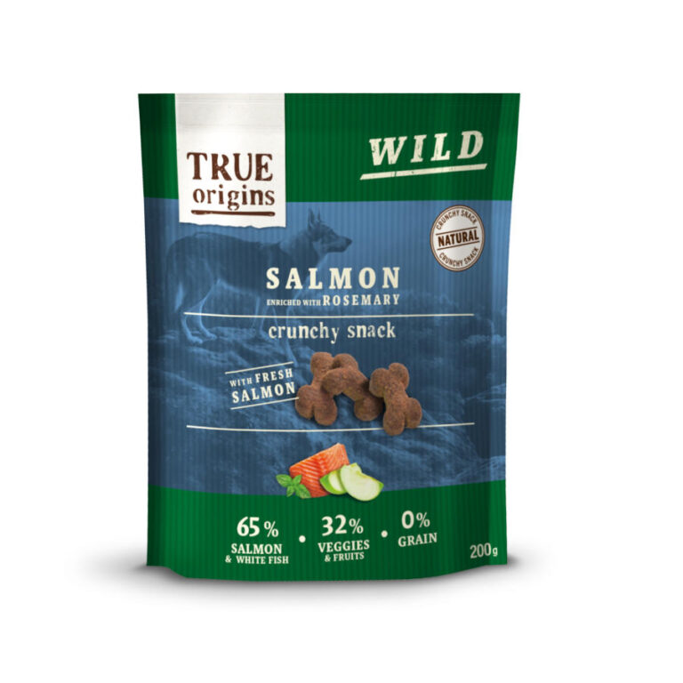 True Origins 4 bolsitas x 200 g True Origins Wild Galletas Salmón y Romero para perros ¡Pack Ahorro!