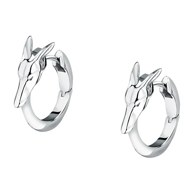 Trussardi Pendientes de acero únicos en forma de aro T-Heritage TJAXB05