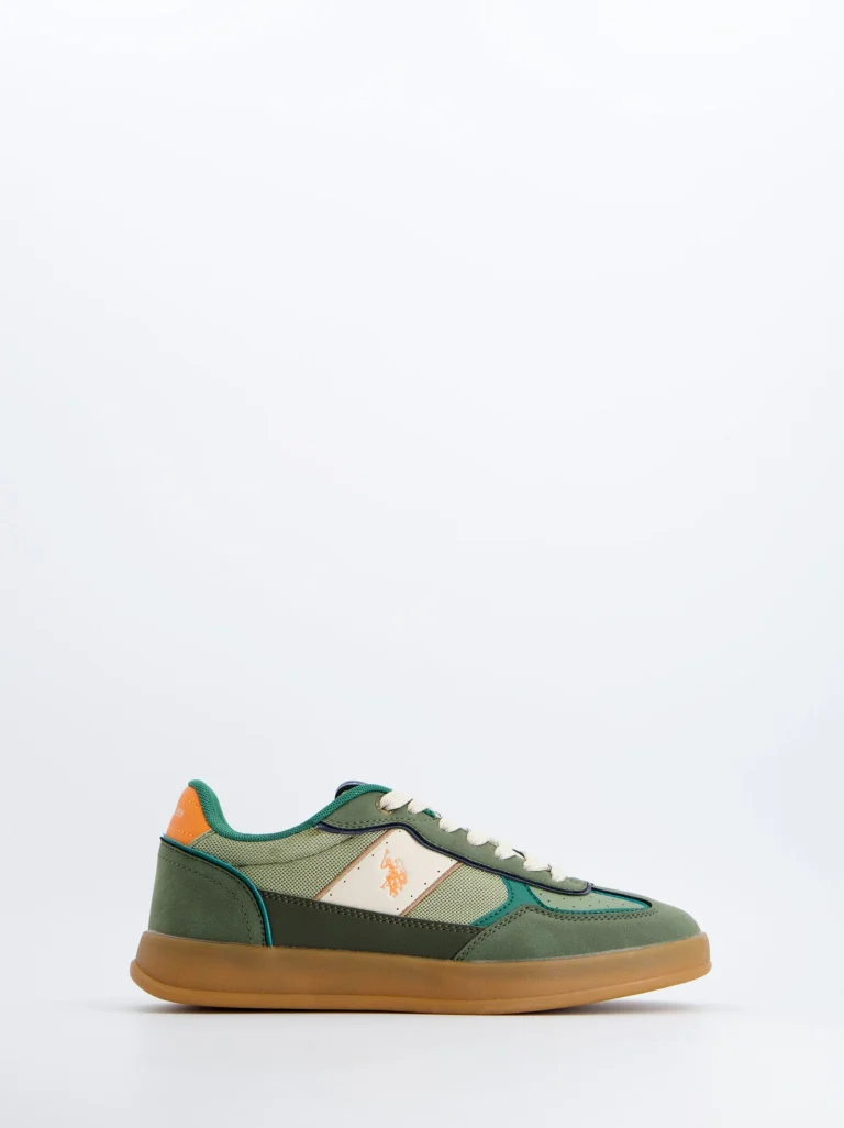 U.S. Polo ASSN Zapatillas Polo Verdes Banda Lateral, 40