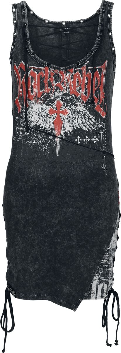Vestido Corto de Rock Rebel by EMP - Stay A Little Longer - S XXL - para Mujer - Gri