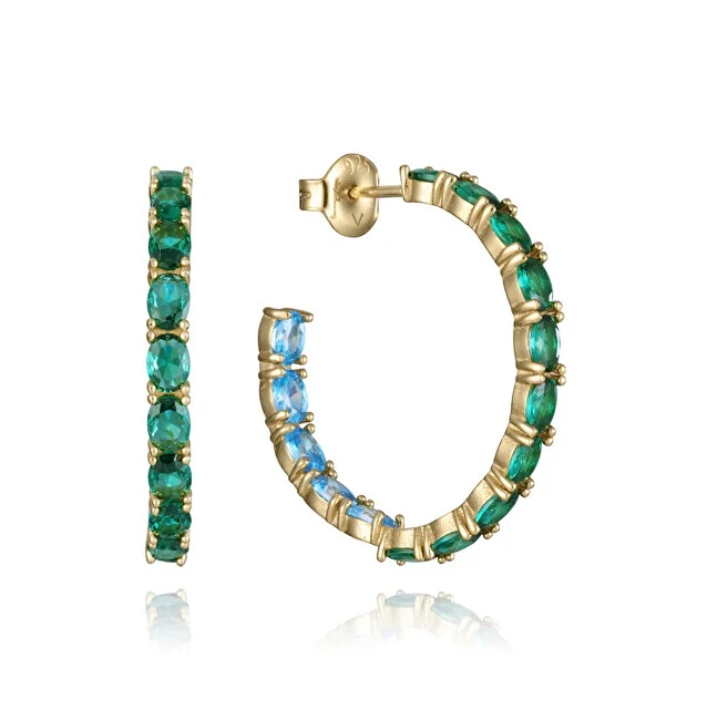 Viceroy Pendientes brillantes chapados en oro con circonitas Elegante 13190E100-39