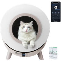 Nobleza LitterBot - Arenero Autolimpiable Inteligente para Gatos con App, 80L Capacidad, Ideal para Vario