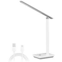 Aigostar lámpara escritorio LED, Flexo LED Escritorio de 3 Modos y 4 Niveles de brillo, Lámpara plegable