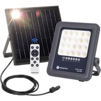 Aigostar Foco proyector LED solar con control remoto,focos solare de 50W, 500LM,luz blanca fría de 6500K,