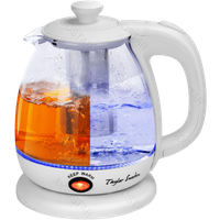 Taylor Swoden Vanilla - Hervidor de cristal de 1 litro, 2200W, Hervidor de agua eléctrico con iluminación