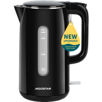 Aigostar Lydian - Hervidor de agua Electrico Diseño de Doble Pared, 1,7 L, 2200W Hervidores Eléctrico de