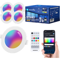 Aigostar Empotrable Focos Inteligente Downlight 6W Bluethooth Mesh, LED Techo Luces para Salón Cocina Com