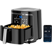 Aigostar Cube Smart - Freidora de aire inteligente sin aceite, 1900W, 7L. Modo manual, pantalla LED tácti