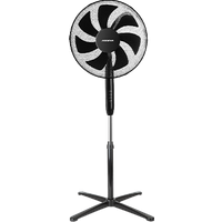 Ventilador de pie, 16 pulgadas, 7 aspas, 3 velocidades, Negro