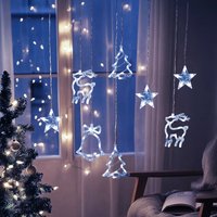 ✨ Aigostar Cortina de Luces LED blanca fría, perfectas para decorar en Navidad