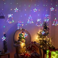 Aigostar Cortina de Luces con Control Remoto, 3×0.6m 120 LED Luces de Cadena de Cortina Navidad, 8 Modos