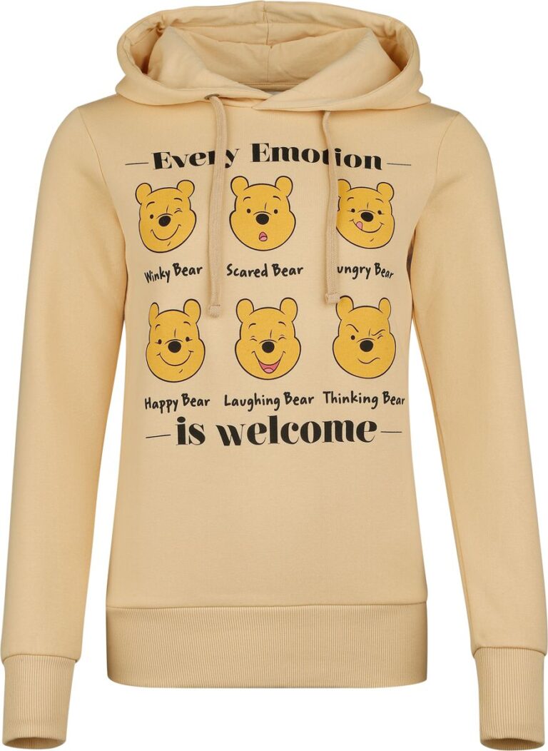 Winnie the pooh Sudadera con capucha Disney de Winnie The Pooh - Every Emotion Is Welcome - S XXL - para Mujer - Beige