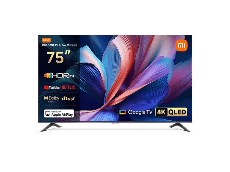 Xiaomi TV QLED 75" - Xiaomi 75 A PRO, 4K, Quad cortex A55, Smart TV, Google Negro