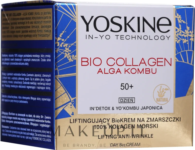 Yoskine Crema de día con colágeno marino 50+ Yoskine Bio Colagen Alga Kombu Day Cream 50+ 50 m