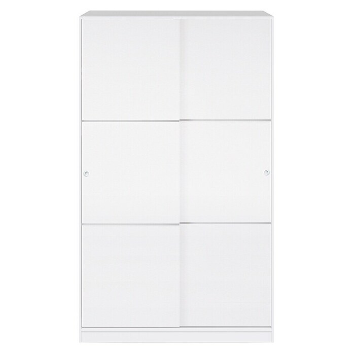 Zapatillas Armario de puertas correderas Ward (L x An x Al: 50 x 120 x 200 cm, Blanco brillo)