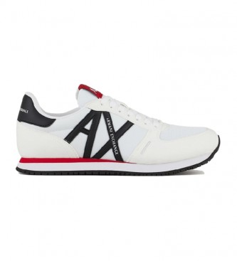 Zapatillas A|X Armani Exchange A X Armani Exchange para hombre. XUX017XCC68K488 Zapatilla retro running logo blanco (45), Plano, 1 a 3cm, Cordones, Ca