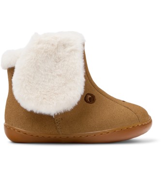 Zapatillas Camper unisex para niños. K900367-001 Botines de piel Twnis marrón (21), Plano, Ninguno, Casual, moda infanti