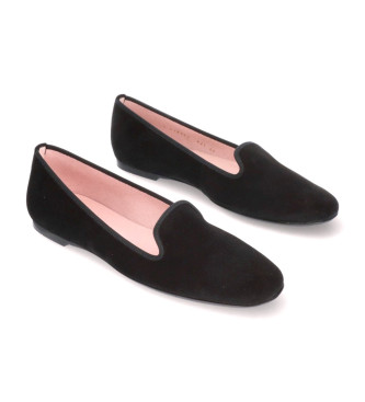 Zapatillas Pretty Ballerinas para mujer. 42165 Mocasines de piel Faye negro (36), Plano, Ante, Ninguno, Casua