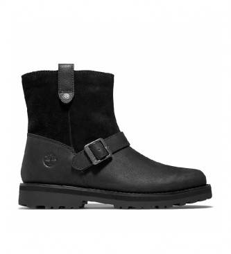 Zapatillas Timberland para niña. TB0A2HKC0151 Botas de piel Courma negro (22), Plano, 1 a 3cm, Cremallera, Casual, moda infanti
