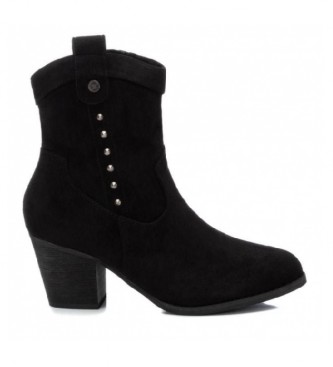 Zapatillas Xti para mujer. 130120 Botines Tachuelas lateral negro - Altura tacón 7cm- (40), 5 a 8cm, Cremallera, Casua