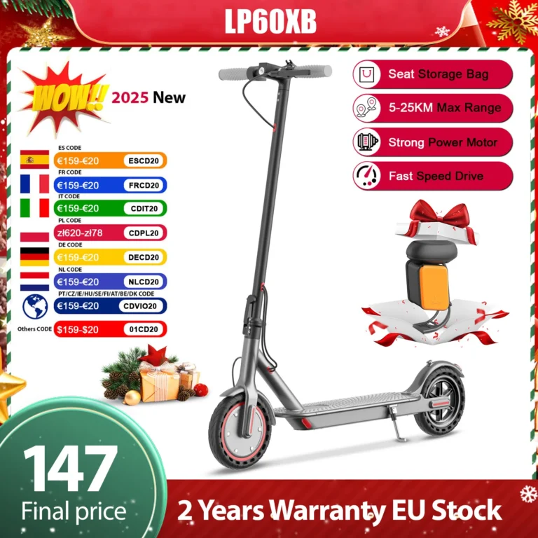 LADPED LP60XB Scooter Eléctrico Actualizado con Caja de Almacenamiento en el Asiento, Alcance de 25 KM,…