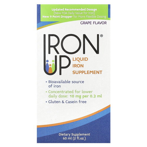 A.C. Grace Company Iron Up, suplemento líquido de hierro, sabor de uva, 2 fl oz (60 ml)