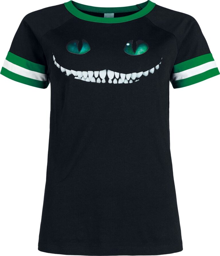 Alicia en el País de las Maravillas Camiseta Disney de Alicia en el País de las Maravillas - Gato Chesire - S XXL - para Mujer - Negro