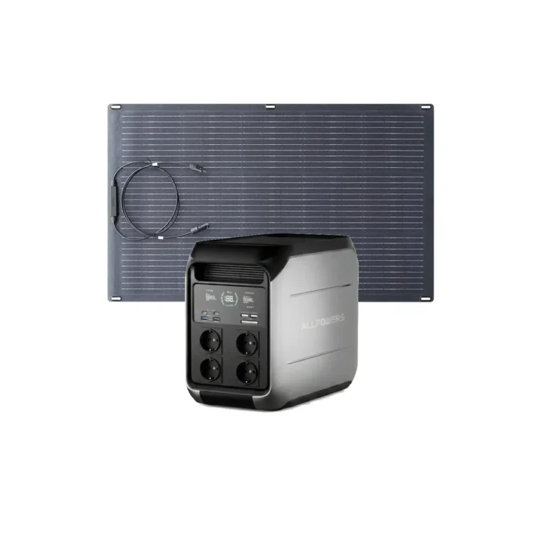 Allpowers ES ALLPOWERS P1800 Estación de Energía Portátil 1800W 1024Wh LiFeP04 Batería - P1800+1*( SF100 Placa Solar Flexible 100W)