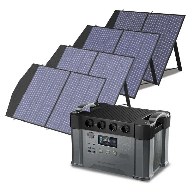 Allpowers Generador Solar 2400W (S2000 Pro + SP027 Panel Solar 100W) - S2000 Pro +4 * (SP027 Panel Solar 100W)