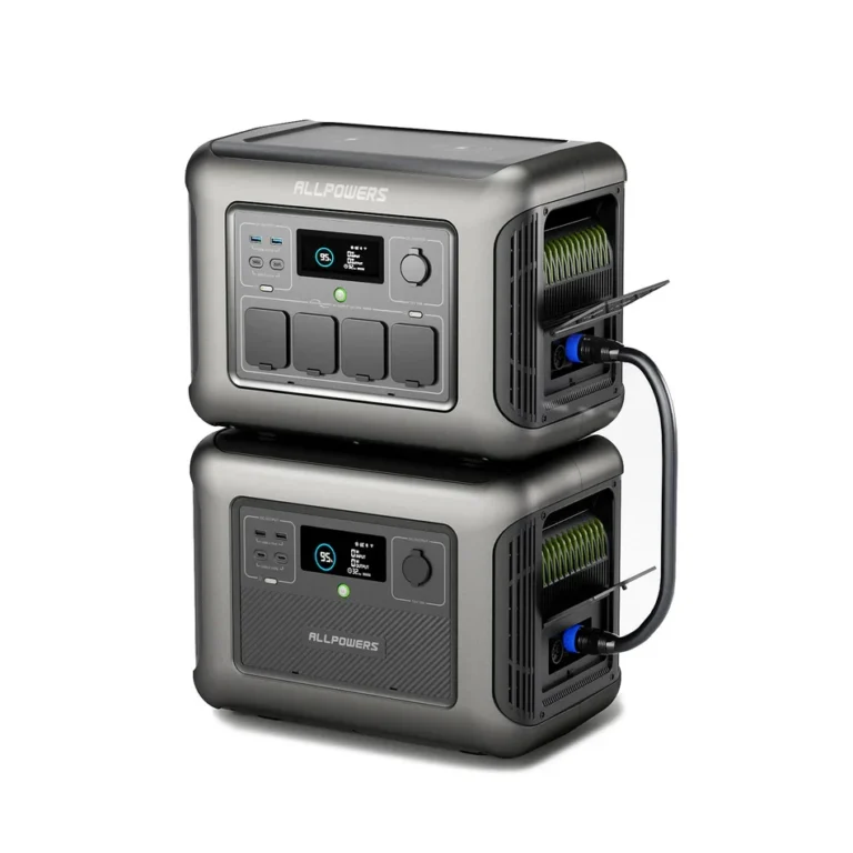 Allpowers R1500 Estación de Energía Portátil 1800W 1152Wh LiFeP04 Batería - R1500+1*( B1000 Batería de Expansión 1152 Wh)