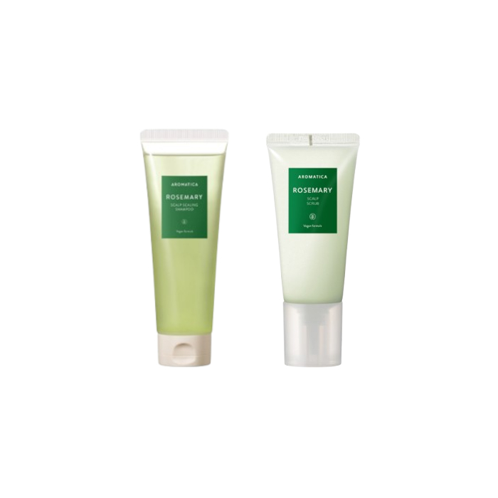 aromatica Rosemary Scalp Scrub - 165g (1ea) + Rosemary Scalp Scaling Shampoo - 180ml (1ea) Set