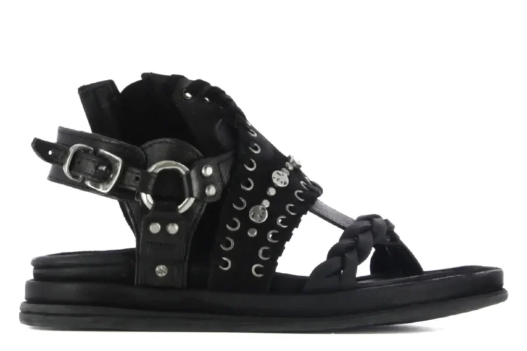 As98 Sandalias de cuña de piel mujer SPOON As98