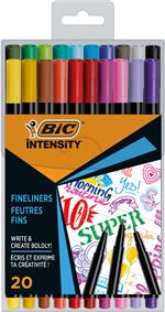 Bic Pack 20 Rotuladores Bic Fineliner Intensity Punta Fina
